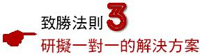 致勝法則3研擬一對一的解決方案