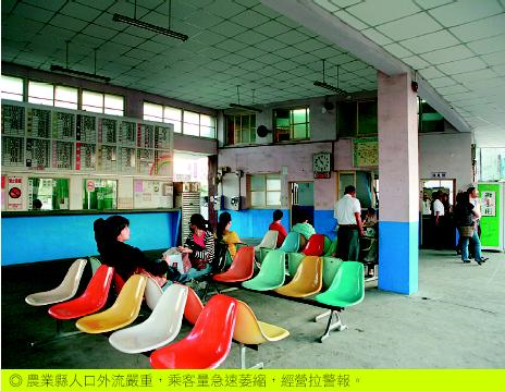 農業縣人口外流嚴重，乘客量急速萎縮，經營拉警報。