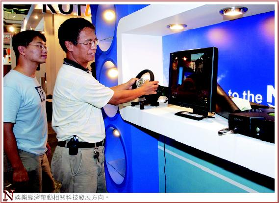 娛樂經濟帶動相關科技發展方向。