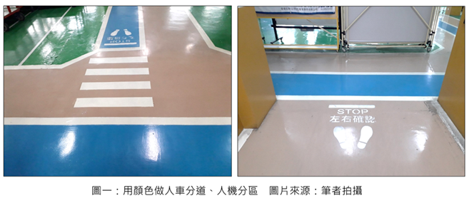 用顏色做人車分道、人機分區