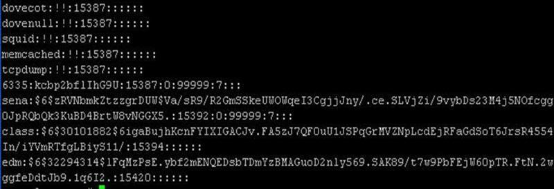 作業系統上任何帳號的密碼需加密。