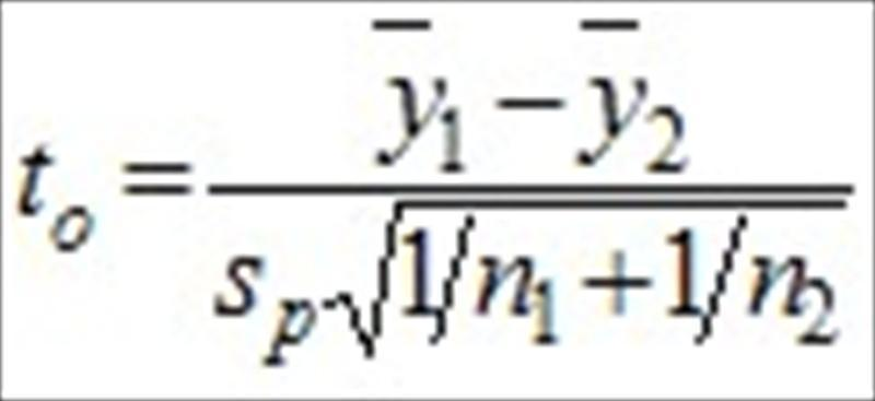 如果新型網版與現行網版內部電極厚度的變異數無顯著性差異，便可以利用to統計量來比較兩母體平均數。