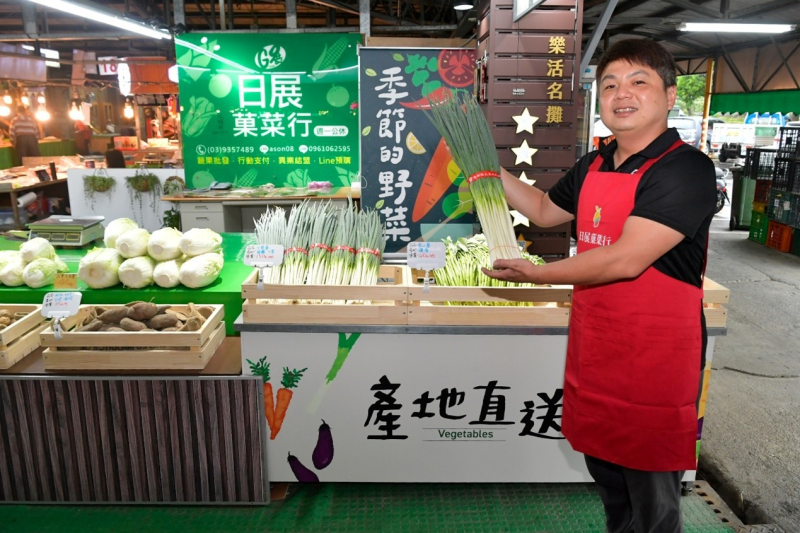 宜蘭縣綠九市場日展菓菜行。來源：台灣市集gogo購