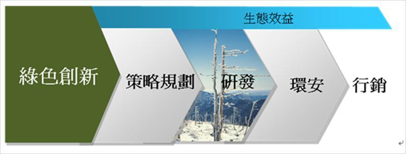 生態效益（eco-efficiency）的量化來顯示綠色創新的效果，更進一步指引綠色創新的方向，綠色創新非常仰賴政府及NGO的政策，使得綠色創新更顯其複雜度。所以生態效益（eco-efficiency）讓不同投入者懂得如何吸取綠色創新。