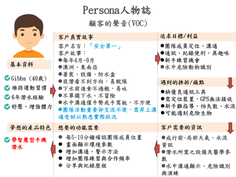 Persona-顧客的聲音（VOC） （範例）