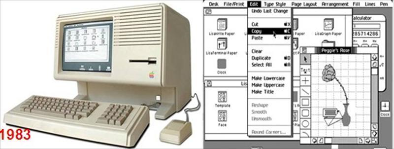 蓮花公司_1983年1月信心滿滿的推出了第一部圖形介面電腦-Lisa電腦進行反擊