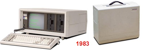 康柏電腦1983年1月推出第一個IBM相容電腦產品-攜帶式個人電腦「Compaq Portable」